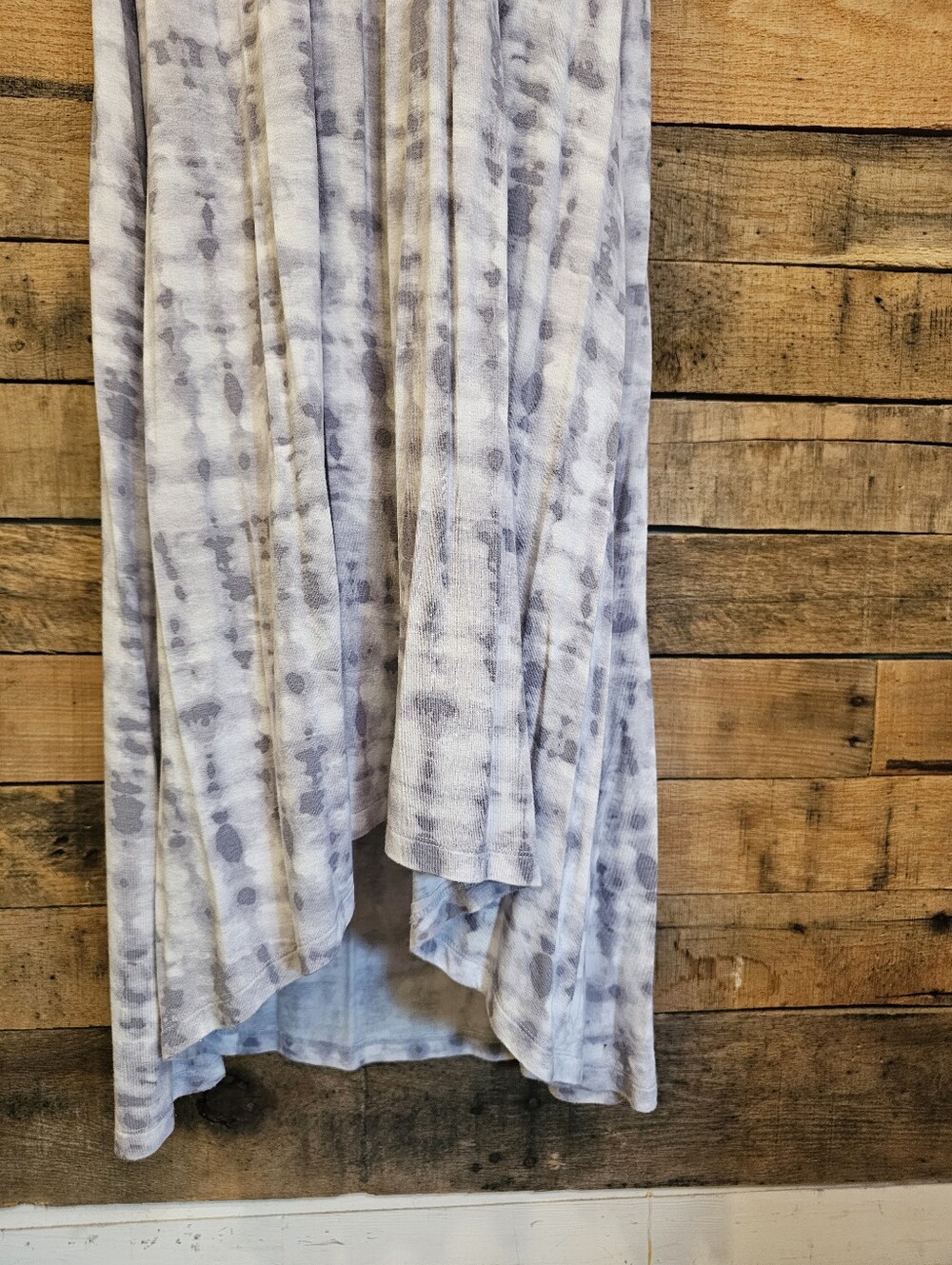 Cynthia Rowley Women's Gray White Tie-Dye High Low Maxi Dress Size Small - Picture 7 of 12